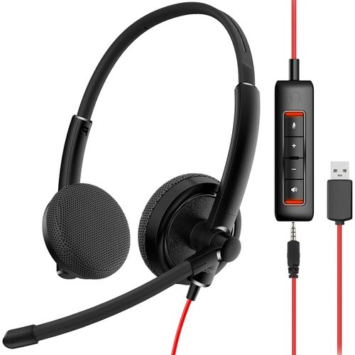 Nubwo Casque USB/3,5 mm avec Suppression du Bruit du Microphone, Casque Filaire Léger pour PC, Smartphone| Fiche Technique et Prix au Maroc