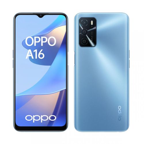 Oppo A16 (4Go - 64 Go) - Ecran 90 Hz - Batterie 5000 mAh - Son Stéréo - Bleu| Fiche Technique et Prix au Maroc