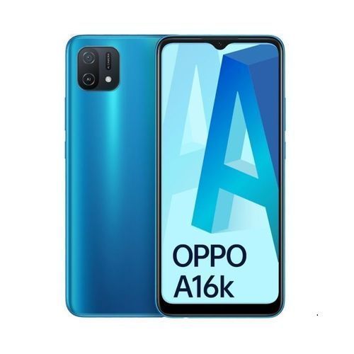 Oppo A16K (4Go - 64 Go) - Ecran 90 Hz  - Son Stéréo - Bleu| Fiche Technique et Prix au Maroc