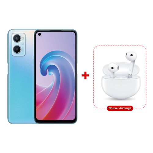 Oppo A96 (8Go + 256Go) 6,59“ - 50MP AI Caméra - Sunset Blue + ENCO AIR 2| Fiche Technique et Prix au Maroc