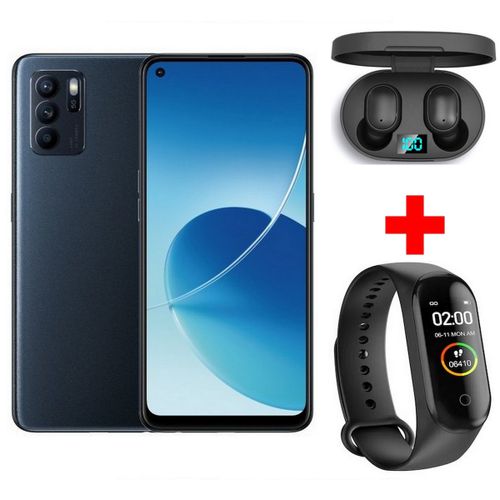 Oppo RENO 6Z - 5G - 6,4 “Full HD +  (8Go, 128 Go) 64MP - Noir +Kit + Band| Fiche Technique et Prix au Maroc