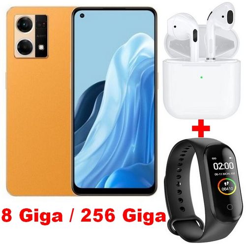 Oppo RENO 7 - 6,4“ - ( 8Go RAM + 256Go ROM )+ Kit + Smart Band +Orange| Fiche Technique et Prix au Maroc