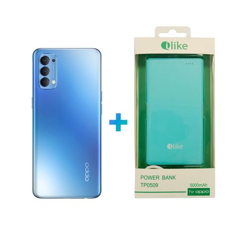 Oppo Reno4 (8Go + 128Go) + Gift (Power Bank 5000) - Bleu| Fiche Technique et Prix au Maroc