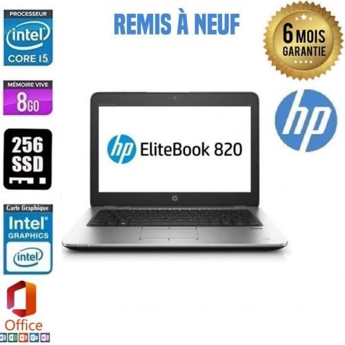 Hp Pc Portable Elitebook 820 G3 i5 6éme génération 8go Ram 256go SSD (Remis à neuf)| Fiche Technique et Prix au Maroc