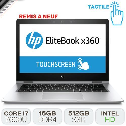 Hp PC Portable ELITEBOOK X360 G2 I7-7éme 16GB 512GB SSD - TACTILE [REMIS À NEUF]| Fiche Technique et Prix au Maroc