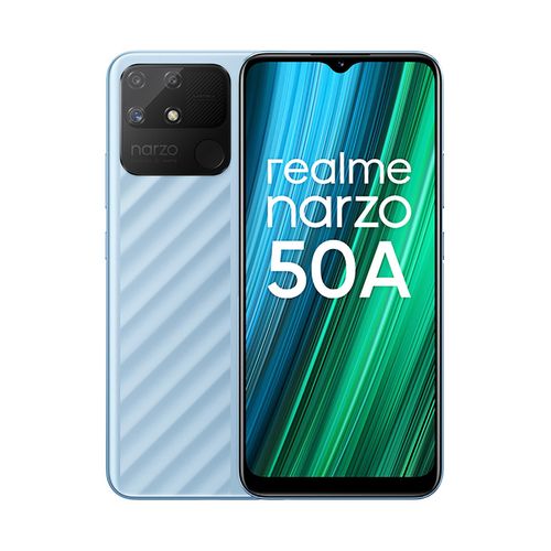 realme Narzo 50A MOBILE PHONE RMX3430 128GB+4GB Oxygen Blue| Fiche Technique et Prix au Maroc
