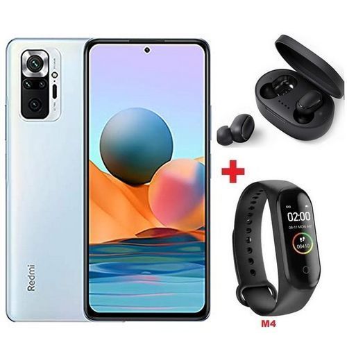 XIAOMI Redmi Note 10  Pro - 6.67“ (8Go, 128Go) 108MP / 8MP - Bleu+ Band + Écouteur| Fiche Technique et Prix au Maroc