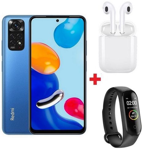 XIAOMI Redmi Note 11 - 6,43“FHD+  (4Go, 64Go) - 50MP - Android - Gris + Band + Écouteur| Fiche Technique et Prix au Maroc