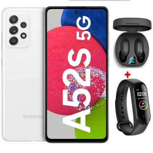 Samsung Galaxy A52S - 5G - 6.5’’ - (8GB - 256GB)  -64MP/32MP- Blanc + Kit + Band| Fiche Technique et Prix au Maroc