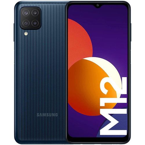 Samsung Galaxy M12 BLACK 4GB RAM 128GB Internal Storage 5,000mAh| Fiche Technique et Prix au Maroc