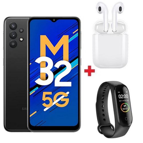 Samsung Galaxy M32 - 5G - 16.5’’ HD+  6Go Ram -128 Go - 48MP - Noir + Band + Écouteur| Fiche Technique et Prix au Maroc