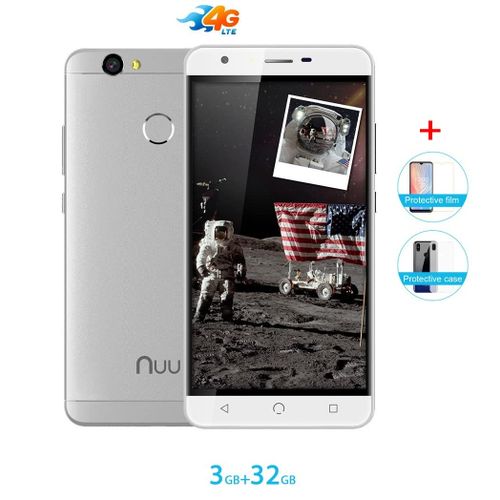 Nuu Mobile Smartphone 5.5“ Mobile X5 -4G- 32GB-Ram3GB -1,5GHz-empreintes-13Mp-Dual sim -Silver| Fiche Technique et Prix au Maroc