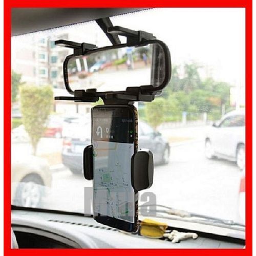 Support Téléphone de Voiture sur Rétroviseur, Tourne 360°, Compatible avec tous les téléphones| Fiche Technique et Prix au Maroc