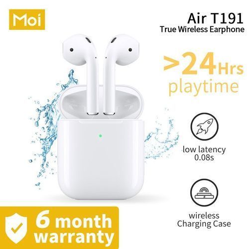 Moi T191 écouteurs sans fil wireless bleutooth 5.0 Touch Control -Blanc avec micro| Fiche Technique et Prix au Maroc