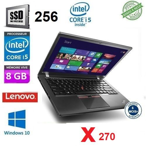 Think Pad Lenovo ThinkPad X270, Intel Core i5 -6eme RAM 8Go,  256Go SSD REMIS A NEUF| Fiche Technique et Prix au Maroc