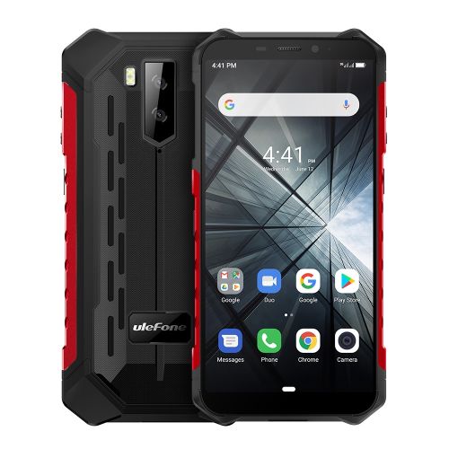 Ulefone Armor X3 Rugged Phone, 2GB+32GB, 5.5 Inch Android 9.0, 5000mAh Battery, 3G Smartphone - Red| Fiche Technique et Prix au Maroc