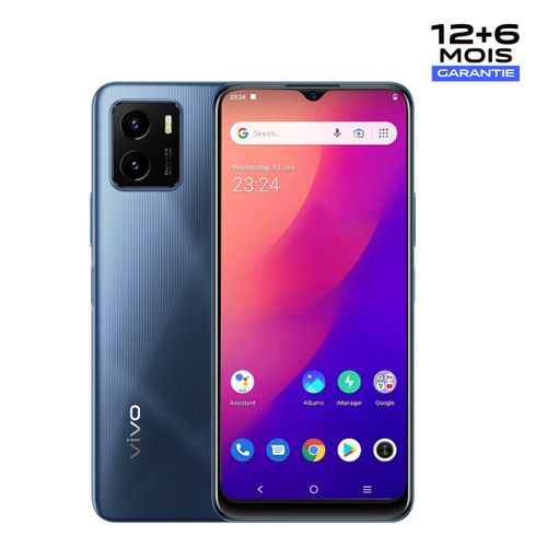 Vivo Y15s (3/32Go) - 5000mAh Bleu mystique +Cadeaux (Triple Cable  + écouteurs)| Fiche Technique et Prix au Maroc