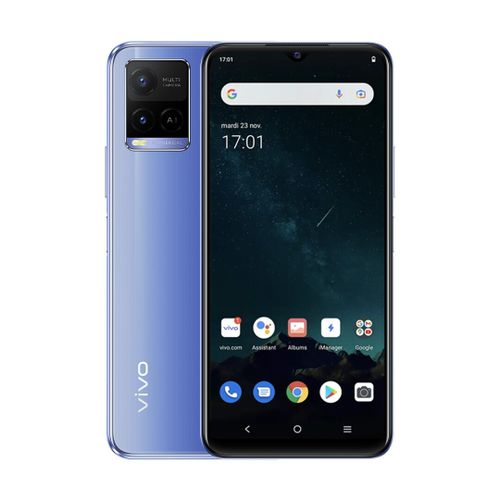 Vivo Y21 (4+1/64) 5000mAh Bleu + Cadeaux (Booknote + écouteurs)- 1 an de Garantie| Fiche Technique et Prix au Maroc