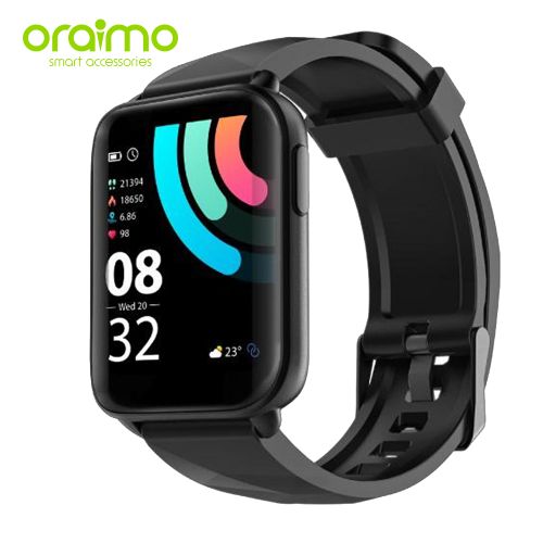 Oraimo Watch 1.69 ’’ Écran IPS IP68 Montre Intelligente Étanche - Noir| Fiche Technique et Prix au Maroc