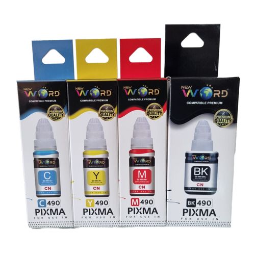 World Pack Bouteilles d’encre GI-490 pour les imprimantes à rèservoires PIXMA G1400/G1410/G1411/G2410/G2400/G2411/G3400/G3410/G3411/G4400/G4411| Fiche Technique et Prix au Maroc