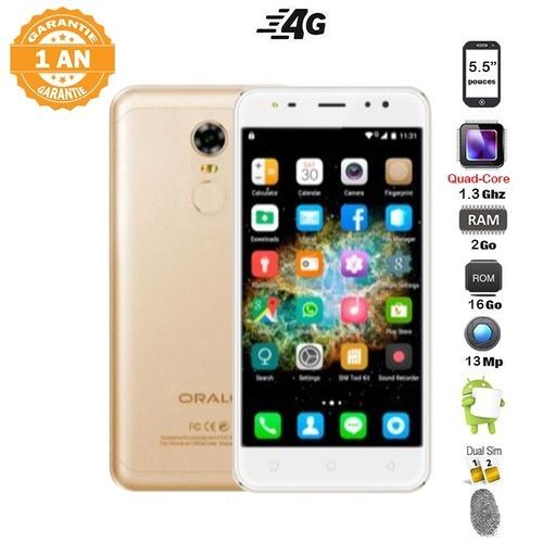 Oale X2 - 4G/Dual SIM - 16Go - 2Go - Android - Gold| Fiche Technique et Prix au Maroc