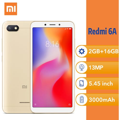 XIAOMI Redmi 6A 5.45“ (2GB,16GB ROM) Android  5MP+13MP  - Doré| Fiche Technique et Prix au Maroc
