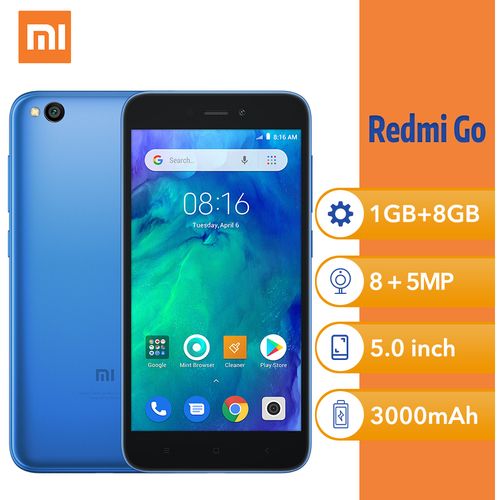 XIAOMI Redmi Go 5.0“ (1GB,8GB ROM) Android 5MP+8MP - Bleu| Fiche Technique et Prix au Maroc