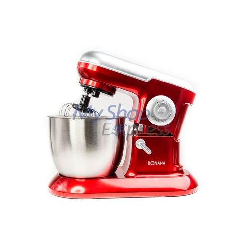 bonana Robot Pétrin Pâtissier 6.5L 1200w à 10 Vitesses & Pulse KM041 GERMANY DESIGN ROUGE| Fiche Technique et Prix au Maroc