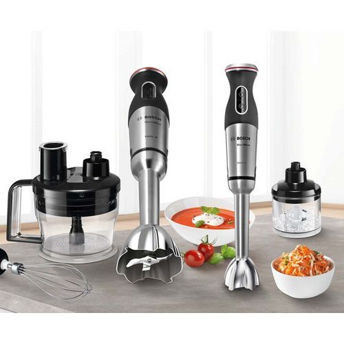 Bosch 1000w Mixeur plongeant inox,lames QuattroBlade Pro12vitesses+accessoires| Fiche Technique et Prix au Maroc