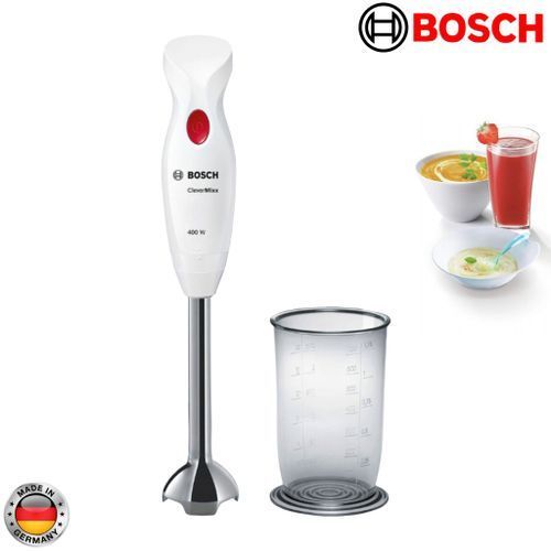 Bosch MSM24100 Mixeur plongeant Avec Verre doseur 600 ml Pied En INOX  Moteur puissant 400 watt| Fiche Technique et Prix au Maroc