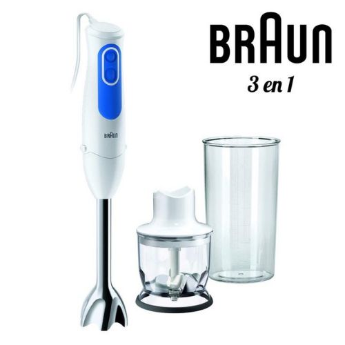 Braun MULTIQUICK Mixeur plongeant 3 en 1 en inox verre d’oseur hachoir 700 watt| Fiche Technique et Prix au Maroc