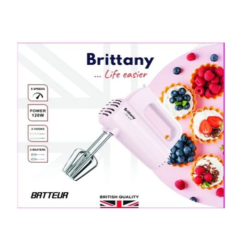 Brittany Batteur à main électrique 5 vitesses - Noir - 100w -  dfh-1006-rose| Fiche Technique et Prix au Maroc