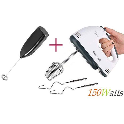 Batteur oeufs léger 7 vitesses Batteur à main électrique avec mini batteur café| Fiche Technique et Prix au Maroc