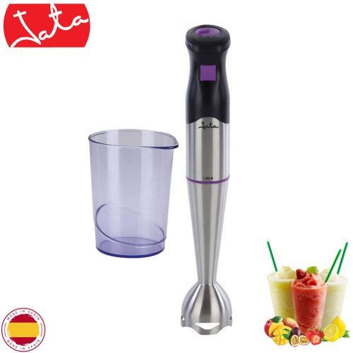 Jata Mixeur plongeant en inox Mauve 6 Vitesses avec Verre Doseur 1000 Watt Très Performant| Fiche Technique et Prix au Maroc