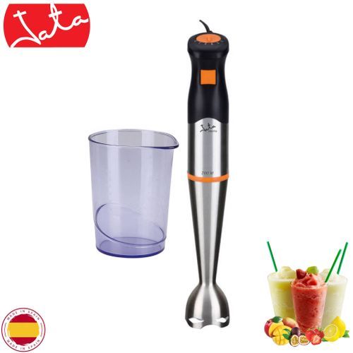 Jata Mixeur plongeant en inox Orange 6 Vitesses avec Verre Doseur 1000 Watt Très Performant| Fiche Technique et Prix au Maroc