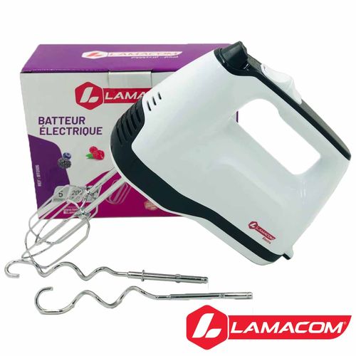 Lamacom Batteur électrique 5 Vitesses 200 Watt *-* Batteur, Mixeur, Mélangeur| Fiche Technique et Prix au Maroc