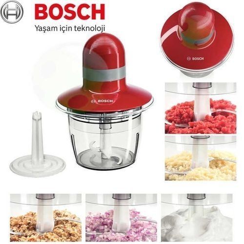 Bosch MINI HACHOIR MMR08R2 ROUGE 400W Couteau inox multifonction| Fiche Technique et Prix au Maroc