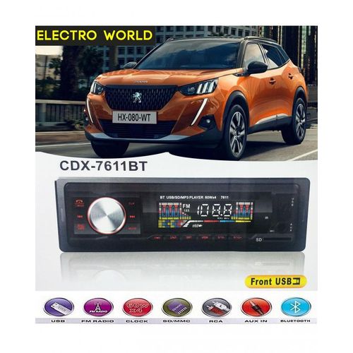 POSTE Radio Voiture Bluetooth  /USB SD CARD -FM -AUX-MP3 / WMA ECRAN LCD| Fiche Technique et Prix au Maroc