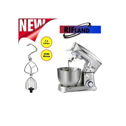 Rifland Robot Pâtissier Pétrin RIFLAND SC-262 2200W/7.5L- Argenté| Fiche Technique et Prix au Maroc