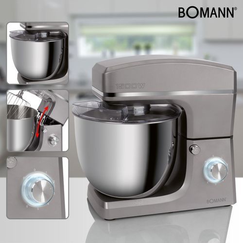 Bomann Robot pétrin Blender multifonction Gris - Grande capacité 10L - 1500W Bomann| Fiche Technique et Prix au Maroc