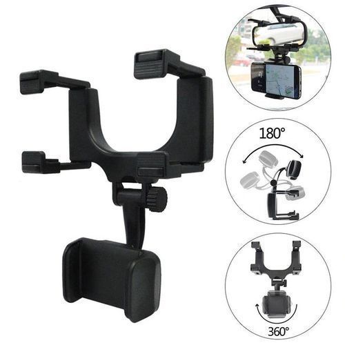 support telephone voiture pour rétroviseur, Support fléxible et rotation à 360 °| Fiche Technique et Prix au Maroc