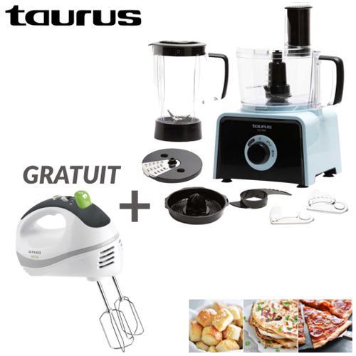 Taurus Pack cuisine Robot multifonction+Batteur mixeur gratuit-Robot cuisine très performant-7 fonctions| Fiche Technique et Prix au Maroc