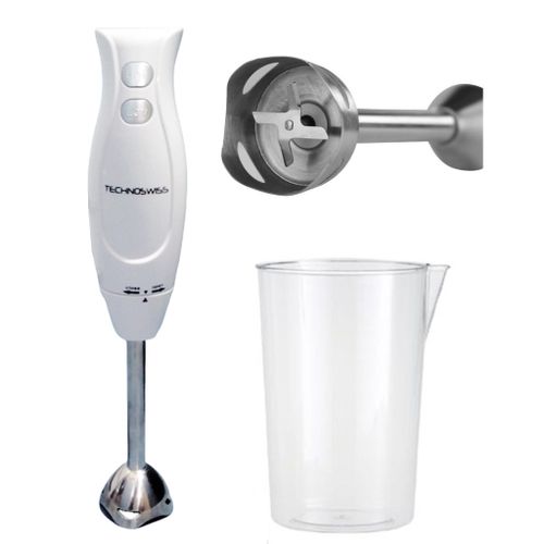 Technoswiss Mixeur Plongeant avec 2 Vitesses 300W mélangeur à main + Bol à mélanger 1 Litre| Fiche Technique et Prix au Maroc