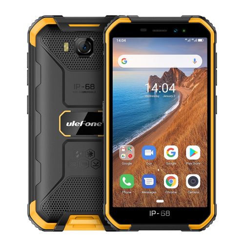 Ulefone Armor X6 Rugged Phone, 2GB+16GB, 5.0 Inch Android 9.0, 4000mAh Battery, 3G Smartphone - Orange| Fiche Technique et Prix au Maroc