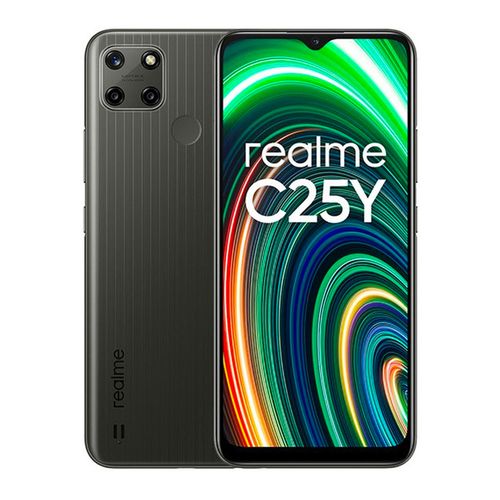 realme C25Y (4+128Gb) 6.5“ -Dual Sim - 5000mAh - 50 MP- Android 11- Gris| Fiche Technique et Prix au Maroc