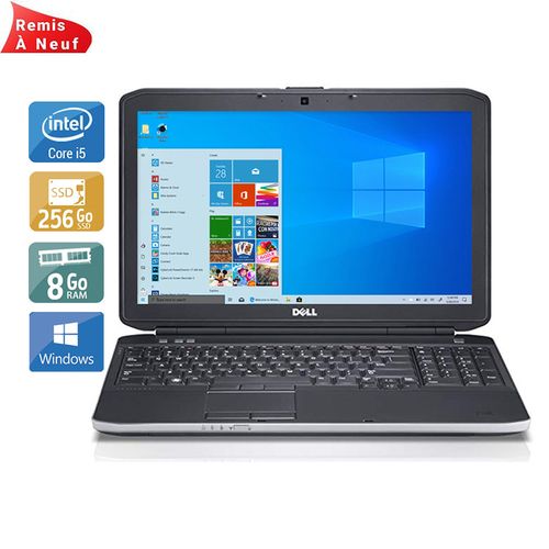DELL LATITUDE E5530 - CORE I5-3210M (2.5GHz) 15.6“ HD - 8Go , 256Go SSD Go ( Remis à Neuf )| Fiche Technique et Prix au Maroc