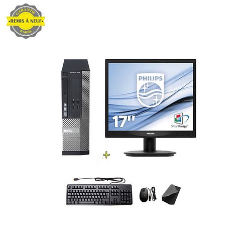 DELL Optiplex 3010 Intel G1610 - 4Go - 500Go avec Ecran Philips 17“ - Remis à Neuf| Fiche Technique et Prix au Maroc