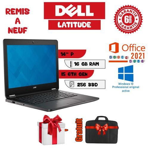 DELL Pc Portable Latitude 5480 I5-6300U 16GB/256SSD Cartable Gratuite ( REMIS A NEUF)| Fiche Technique et Prix au Maroc
