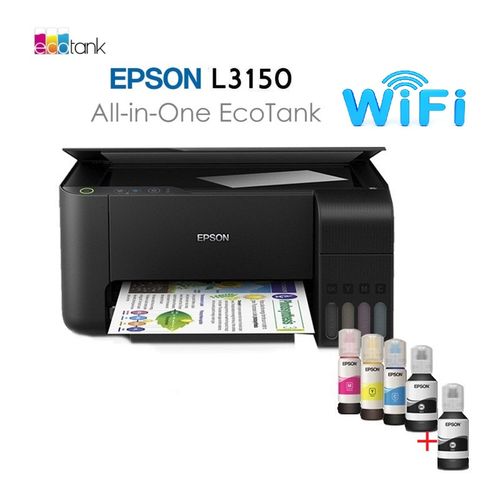 Epson Imprimante Ecotank L3150   COULEUR   WIFI  Multifonction 3EN1 | Fiche Technique et Prix au Maroc
