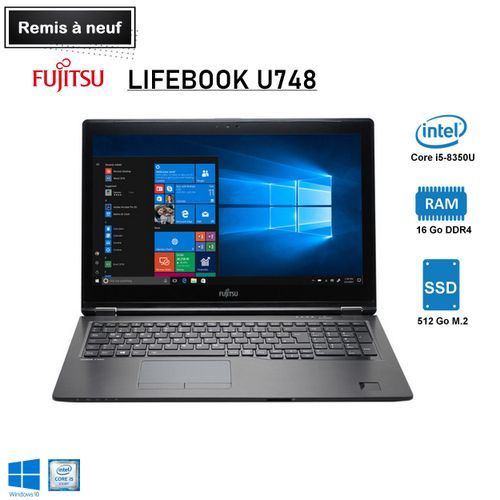 Fujitsu Siemens LIFEBOOK U748 Core i5-8350U 16 Go DDR4 512 Go SSD  (Remis à Neuf)| Fiche Technique et Prix au Maroc